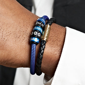 LIMITED EDITION Sustainable OceanYarn NOTCH Bracelet - Orca with Apple Clasp