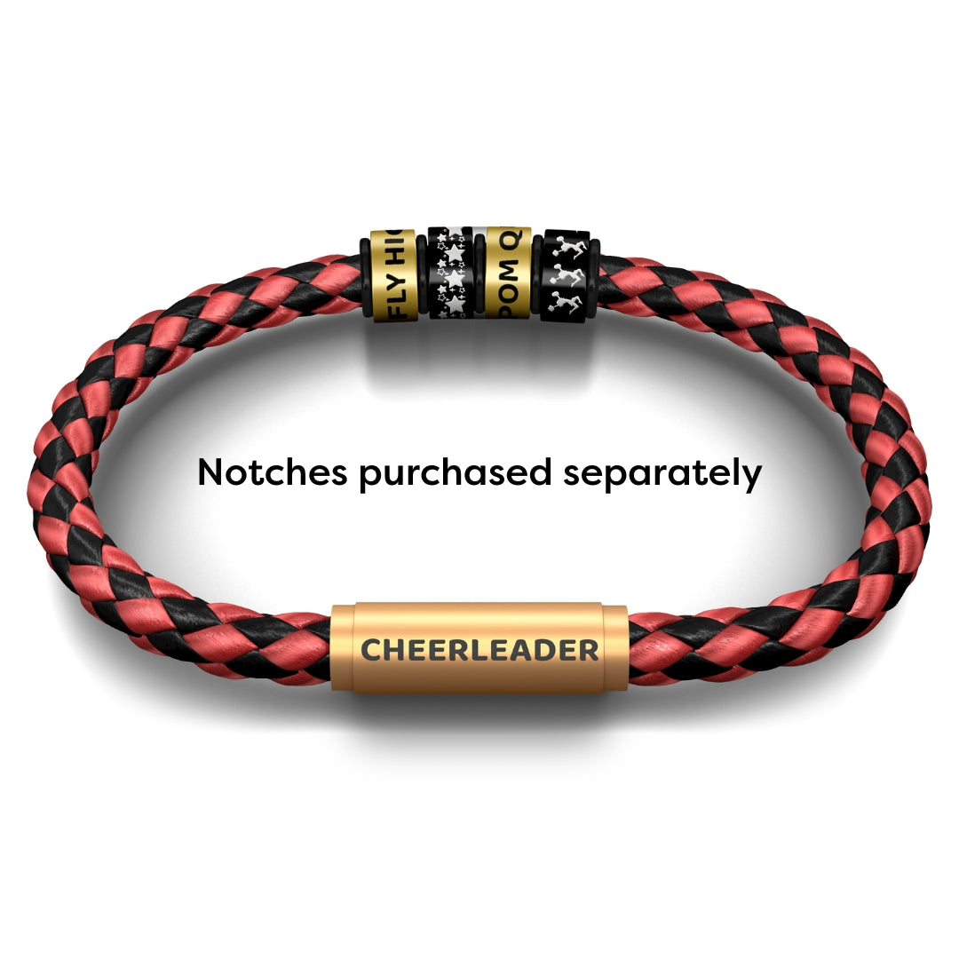CHEERLEADER NOTCH Bracelet (Racing Red)