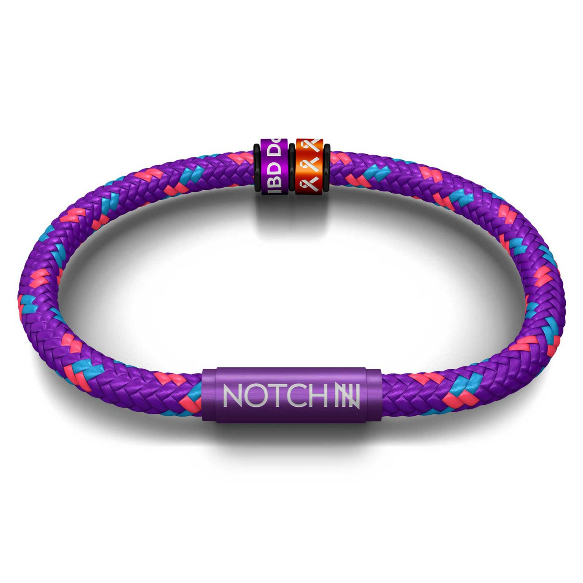 CROHN'S & COLITIS BRACELET PLUS TWO NOTCH CHARMS
