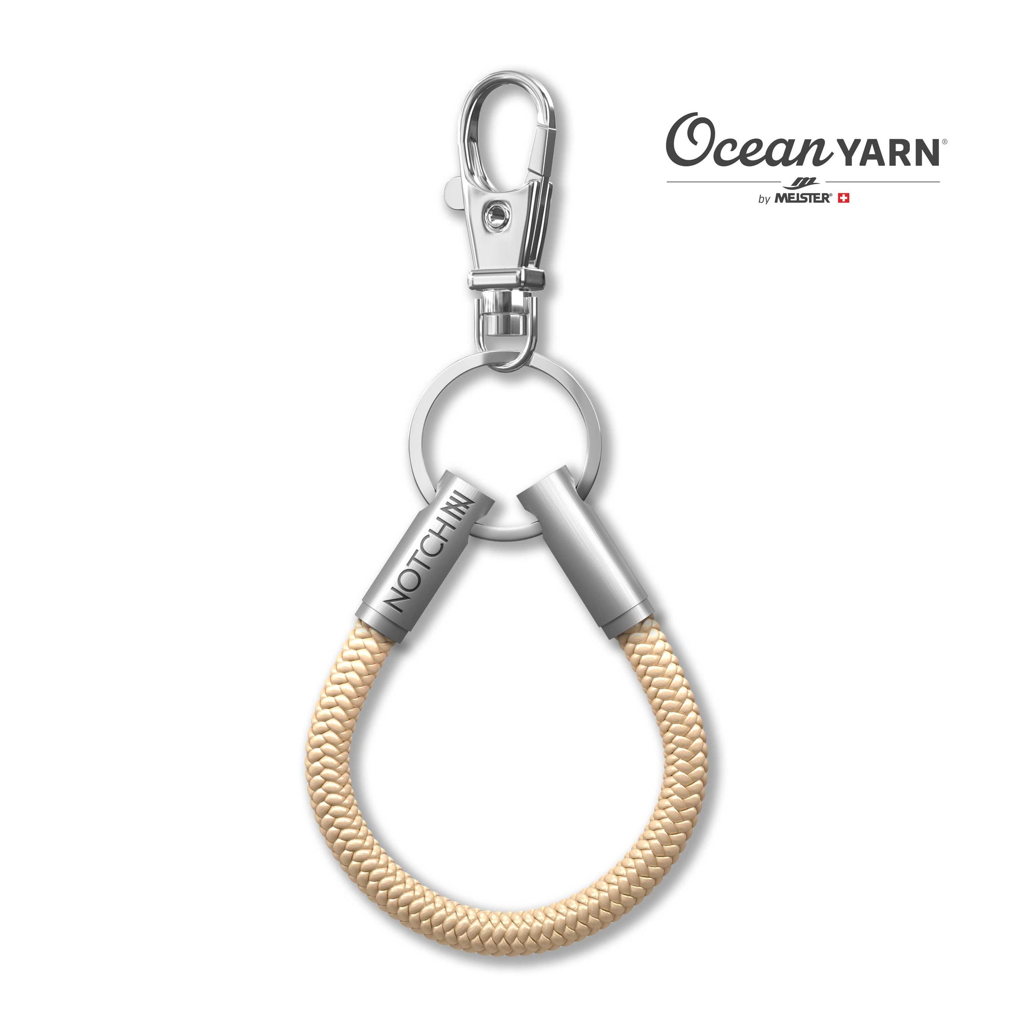 Sustainable OceanYarn NOTCH Loop - Sand with stainless steel ends