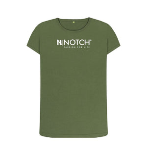 Khaki Women's Notch Logo T-Shirt